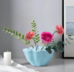 Ceramic Flower Arrangement Bowl with Stem Holder, Decorative  Flower Vase for Fresh or Dried Flowers