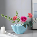 Ceramic Flower Arrangement Bowl with Stem Holder, Decorative  Flower Vase for Fresh or Dried Flowers