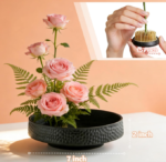 Ceramic  Flower Vase Kit with Metal  and Stem Straightening Tool - Image 2
