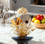 Ceramic Flower Arrangement Vase Set with Metal  for Decorative Floral Displays - Image 2