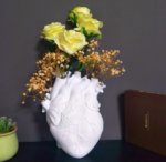 Heart Shaped Resin Flower Vase, Modern Decorative Flower Pot for Home, Wedding and Table Decor - Image 2