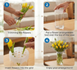 Reusable Silicone Vase Arranger, Flexible Flower Stem Holder for Floral Displays and Home Decoration - Image 2
