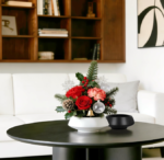 Ceramic Flower Arrangement Vase with Metal Flower Frog, Handmade Ikebana Bowl for Decorative Floral Displays - Image 2