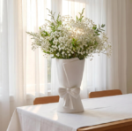 Decorative Ceramic Bow Flower Vase, Modern Flower Holder for Home and Table Decoration - Image 2