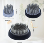 Stainless Steel  Pin Holder, Round Floral Arrangement Tool for Vase and DIY Flower Display, Set of 3 - Image 2