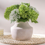 Handcrafted Rustic Ceramic Flower Vase, Decorative Pottery Vase for Home, Shelf and Table Display