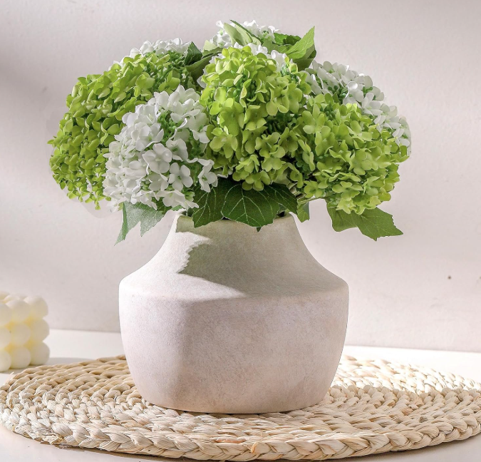 42.1 Handcrafted Rustic Ceramic Flower Vase, Decorative Pottery Vase for Home, Shelf and Table Display - Image 1