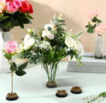 Round Brass Flower Frog Pin Holder Set, Floral Arrangement Tools for Vase Decoration