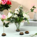 Round Brass Flower Frog Pin Holder Set, Floral Arrangement Tools for Vase Decoration
