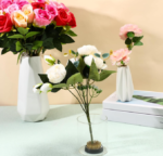 Round Brass Flower Frog Pin Holder Set, Floral Arrangement Tools for Vase Decoration - Image 2