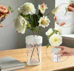 Reusable Silicone Flower Arrangement Grid, Flexible Waterproof Vase Stem Holder for Floral Displays