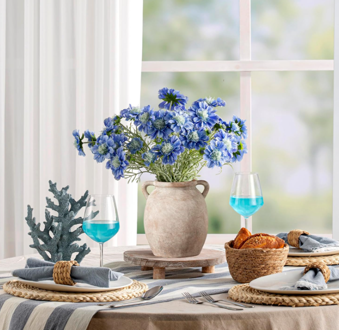 55.1 Rustic Ceramic Flower Vase, Decorative Pottery Vase for Living Room, Table and Wedding Centerpieces - Image 1