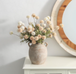 Rustic Ceramic Flower Vase, Decorative Pottery Vase for Living Room, Table and Wedding Centerpieces - Image 2