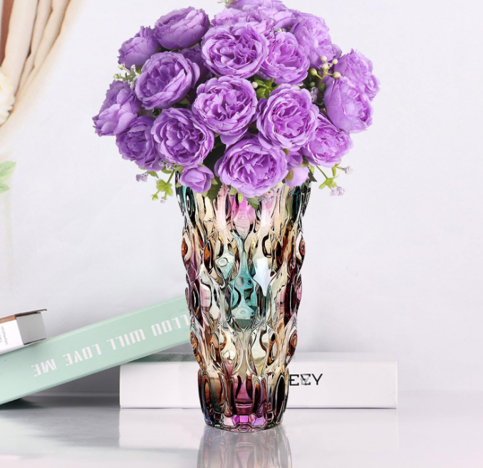 6.1 Thick Glass Flower Vase, Decorative Clear Crystal Vase for Table Centerpieces and Home Decoration - Image 1