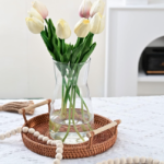 Clear Glass Flower Vase, Modern Decorative Vase for Table, Wedding and Home Display