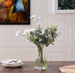 Clear Glass Flower Vase, Modern Decorative Vase for Table, Wedding and Home Display - Image 2