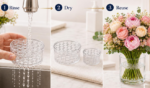 Flower Arrangement Holder Set with Spiral Stem Grid, Reusable Vase Insert for Fresh Flower Displays - Image 2